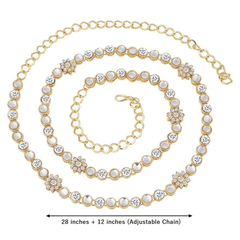 Etnico 18k Kundan Kamarband